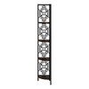 Sapphtopaz Modern 4-Tier Corner Bookshelf with Wood Shelves Space-Saving Book Shelf with Metal Frame Corner Shelf for Living Room - 2 of 4