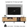 Dexmalle Modern  Media Console Table with 4 Cabinets& Open Shelves - 4 of 4