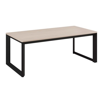 Rosary Blenn Industrial Coffee Table – Triangular Metal Frame