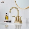 CASAINC 4 in. Centerset Double Handle Bathroom Faucet with 360° Swivel Spout, Stainless Steel Pop-up Drain in Oil Rubbed Bronze - 2 of 4