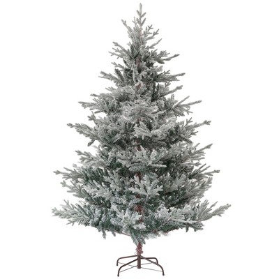 7.5 Foot Artificial Nordic Pine Christmas Tree with Snow, Easy Assembly