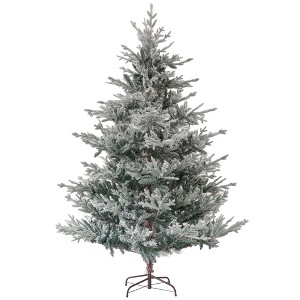 7.5 Foot Artificial Nordic Pine Christmas Tree with Snow, Easy Assembly - 1 of 4
