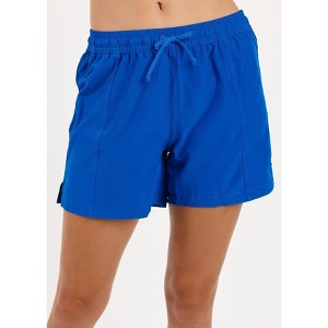 Calypsa Women's Plus Size Chlorine Resistant 4" Board Shorts - 1 of 3
