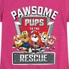 Girls' - Paw Patrol - Pawsome Pups To The Rescue Rubble Chase Al Marshall Skye Fitted Short Sleeve Graphic T-Shirt - 2 of 4