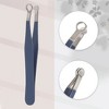 Unique Bargains Round Head Nose Hair Tweezers Eyebrow Clippers Trimmer 3.31"x0.35" 1 Set - 2 of 4