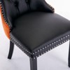 Sapphtopaz Modern Dining Chairs Set of 2 Hand-Pulled Buckle Upholstered Chair with Nailhead Chair for Dining Room, Living Room - 2 of 4