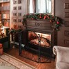 Tangkula 59.5 x 32.5 Inch Fireplace Screen w/ Floral Pattern 3-Panel Folding Spark Guard - 2 of 4