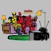 Junior's Marvel: Deadpool & Wolverine Family Watching TV T-Shirt - image 2 of 4