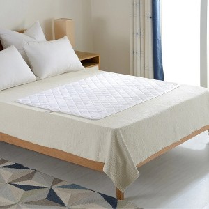 Cheer Collection Set of 2 Terry Rayon from Bamboo Large Waterproof Mattress Protector (34" x 52") - 1 of 4