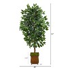 HomeStock  4.25 ft. Artificial Ficus Tree in Planter for Indoor/Outdoor - 2 of 4