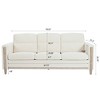 79.5" Sofa Couch Modern 3-Seater Sofa with Cushions Armrest Side Pocket for Living Room Home Office Apartment Beige - 3 of 4