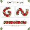 6ft Prelit Christmas Garland with LED Light for Fireplace Stairs Railing Indoor Outdoor Decoration - 4 of 4