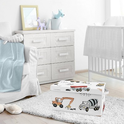 Construction Truck Kids' Fabric Storage Bin with Lid
