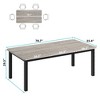 homfan Dining Table, Kitchen Dining Table， Rectangular Dining Table with Cut Corners for Living Room and Dining Room - 2 of 4