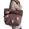 Slickblue Rabbit Cherry Print Canvas Tote – Lightweight, Machine Washable Bag for Work, School, or Travel - 4 of 4