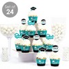 Big Dot of Happiness 2025 Teal Graduation Cupcake Decoration - Party Cupcake Wrappers and Treat Picks Kit - Set of 24 - 2 of 4