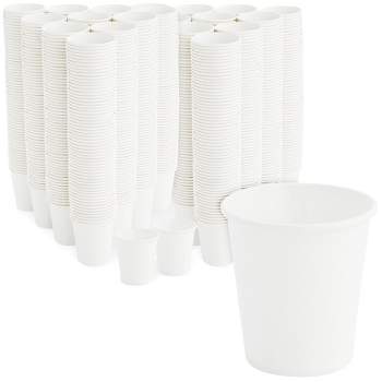 Juvale 600 Pack 3 oz. Small White Paper Cups, Disposable Bath Cup for Bathroom & Mouthwash