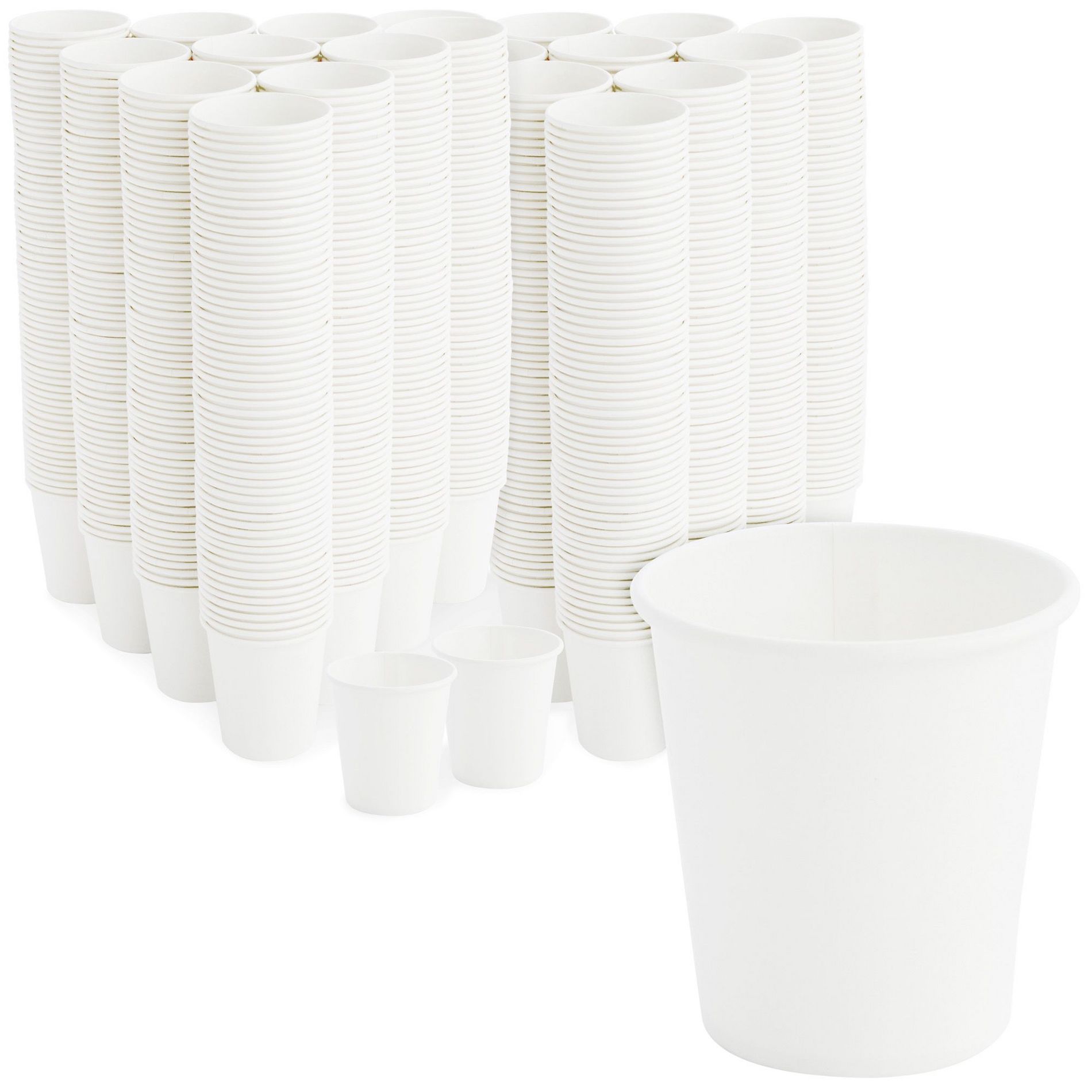 Juvale 600-Pack 3 Oz Small Paper Cups, Disposable Bath Cups for Bathroom & Mouthwash, Plain White