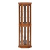 FURNIinspire Utility Storage Cabinets Corner Cabinet, Glass Display Shelf Bar Showcase For Living Room, Collections, White, 15.39"*15.39"*69.49" - 4 of 4