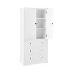 Ridstar 69.2 in. H White Bathroom Cabinet with Doors & 3 Large Drawers, Adjustable Shelves, Tall Linen Tower - 3 of 4