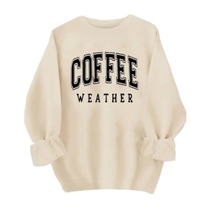 Plus Size Sweatshirts with Crew Neck Long Sleeve Pullover Sweat Shirts Coffee Weather Sweatshirts for Plus Size Women - 1 of 1