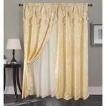 Ramallah Trading Sparta Jacquard 54 x 84 in Double Rod Pocket Curtain Panel w/ Attached 18 in Valance
