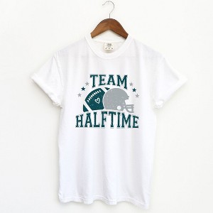 Simply Sage Market Women's Team Halftime Distressed - Green Short Sleeve Garment Dyed Tee - 1 of 4