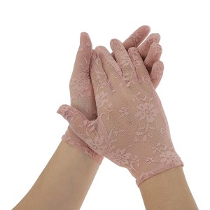 Unique Bargains Women's Floral Lace Sunblock Mittens 1 Pair - 1 of 4