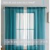 HLC.ME Sheer Voile Transparent Window Treatment Rod Pocket Curtain Panels - Set of 2 - 2 of 4