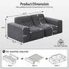 83.6'' Sparkling Chenille Modular Tufted 3-Seater Sofa with Deep Seat, Ergonomic Support, and No Assembly Required - 2 of 4