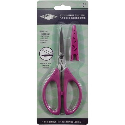 Havel's Sew Creative Large Finger Loop Scissors-6" Serrated