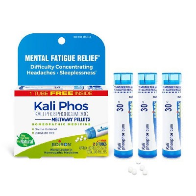 Kali Phosphoricum 30C 3 MDT by Boiron Homeopathic Medicine For Mental Fatigue Relief  -  60 Tablet