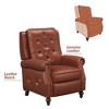 Arceso Modern Faux Leather Push Back Recliner Chair with Nailhead Trim & Plush Foam Padding - Manual Reclining Upholstered Chair for Living Room - 3 of 4
