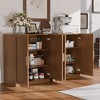 PexFix Modern Wooden Sideboard Cabinet Buffet Cabinet with 2 Doors and Adjustable Shelf Console Accent Cabinets for Dining/Living Room Entryway - 3 of 4