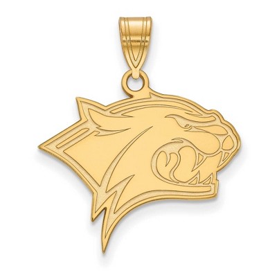 Black Bow Jewelry 14k Yellow Gold New Hampshire Wildcats NCAA Large Pendant