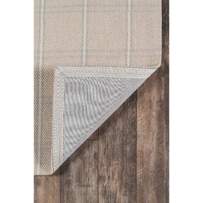 Beige Handwoven Wool 8' x 10' Rectangular Area Rug