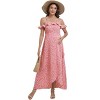 Womens FLOWER Flowy Dress Baby Shower Dresses for Mommy to Be - 2 of 3