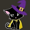 Junior's Design By Humans Halloween Cat By AdrianaOliveira T-Shirt - 2 of 3