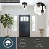 VAXCEL Park Ridge 3-Light 10.5 in. Wide Transitional Cylinder Flush Mount Lighting Fixture, Clear Glass Shade - 2 of 4