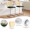 FURNIinspire Dining Chair, Height Bar Stools Set of 2, Armless Bar Chairs for Kitchen Island, Green, 18.9"*17.7"*39.4" - 4 of 4