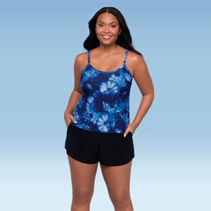 Trimshaper Women's Farrah Swim Romper with Pockets - 1 of 3