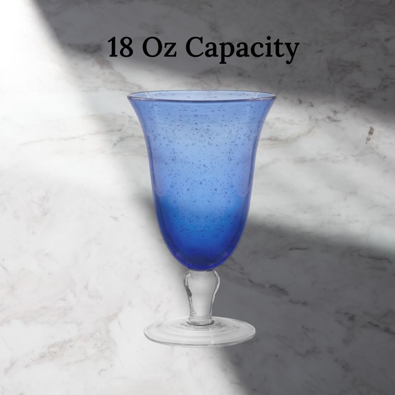 Artland Iris Footed Ice Tea Glasses, Set of 4, 18 oz, 3 of 5