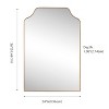 JONATHAN Y Lindie Medium Scalloped-Top Metal Framed Wall Mounted Mirror - 3 of 4