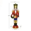 LuxenHome Lighted Nutcracker Red Soldier with Wreath, Battery Operated Christmas Decoration - 3 of 4
