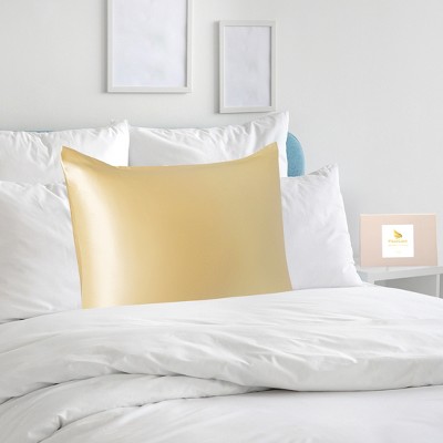 1 Pc Standard Silk for Hair and Skin Pillowcase Gold - PiccoCasa