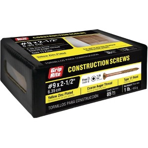 Grip-Rite No. 9 wire X 2-1/2 in. L Star Bugle Head Construction Screws 1 lb - 1 of 1