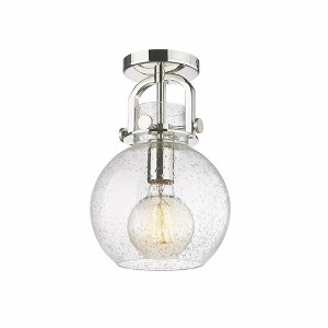 Newton Sphere - 1 Light Flush Mount In Industrial Style-12 Inches Tall and 8 Inches Wide - 1 of 1