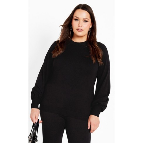 EVANS | Women's Plus Size Sweater Amy - black - 38