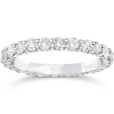 Pompeii3 1 1/2ct Prong Diamond Eternity Ring 14K White Gold