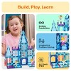 PICASSO-TILES Magnetic Tiles for Kids, 72PCS Ice Castle Theme, Construction STEM Building Blocks Educational Toy - 3 of 4